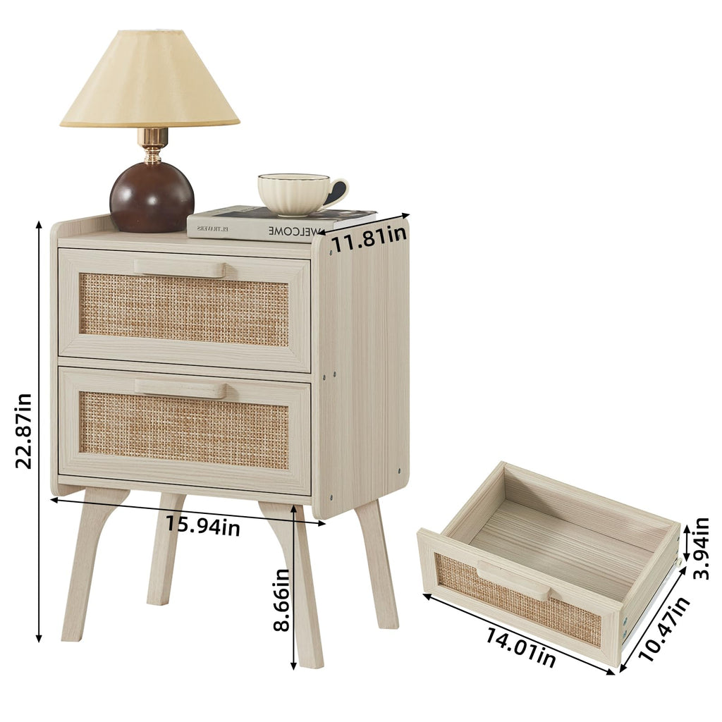 Rattan Night Stand with 2 Drawers X930999