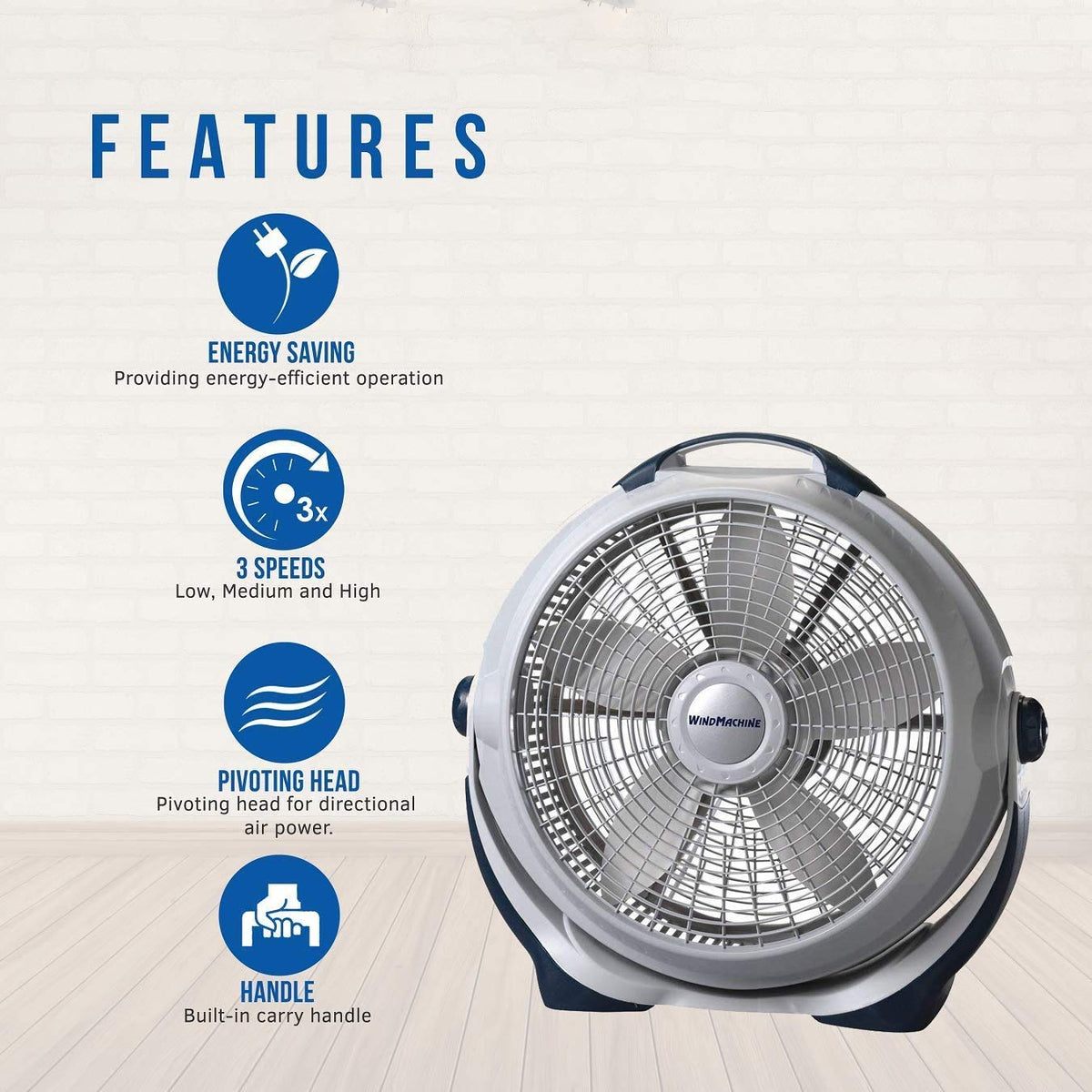Black 20" Air Circulator O652