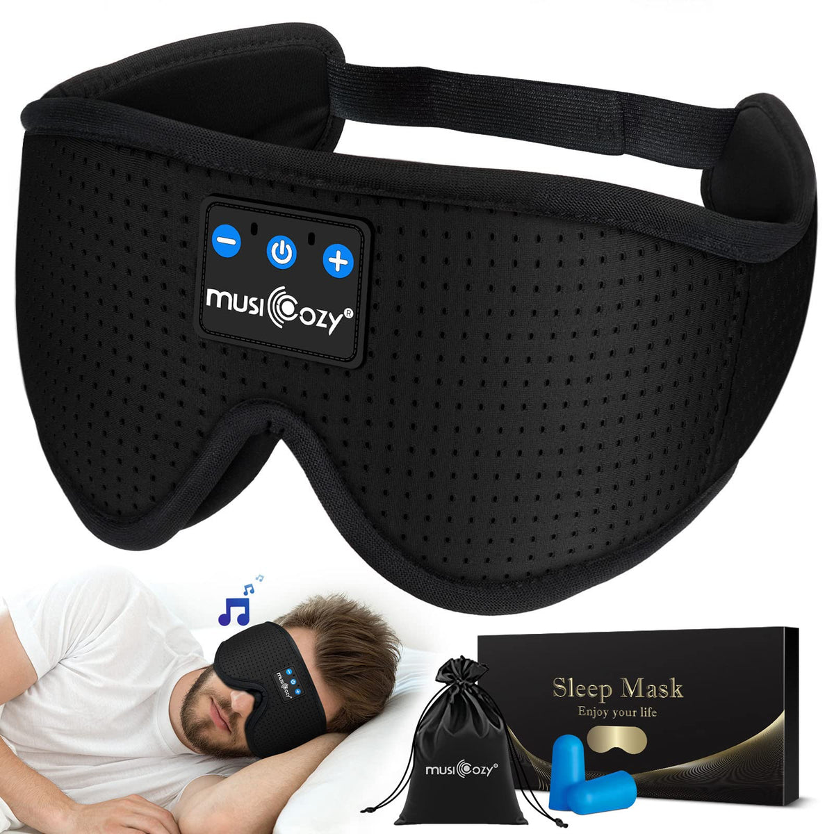 3D Bluetooth Sleep Headphones Headband A976