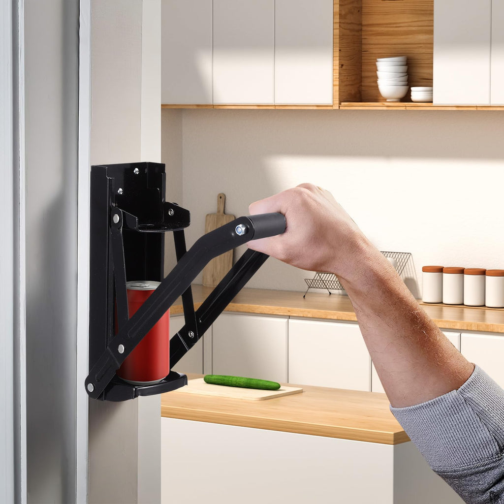 Wall Mounted Stainless Steel Can Crusher with Built in Opener E66072