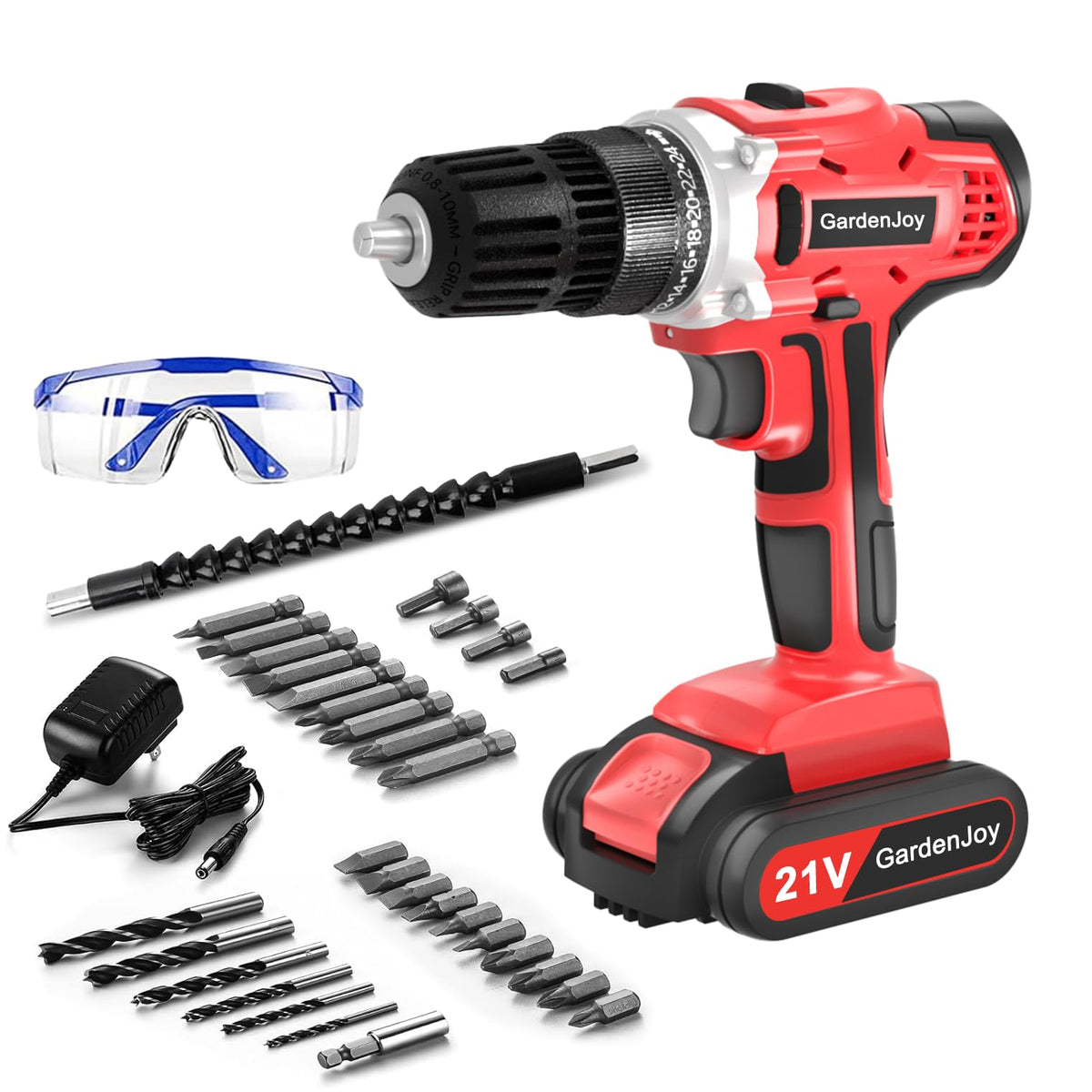 20v Cordless Drill Set with Charger 3/8" Keyless Chuck L191