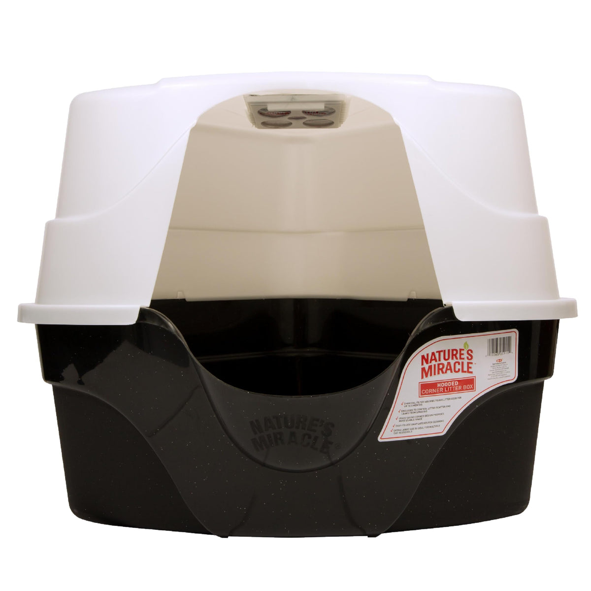 Hooded Corner Cat Litter Box with Charcoal Filter M535317