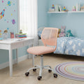 Orange Mesh Height Adjustable Swivel Desk Chair K2712