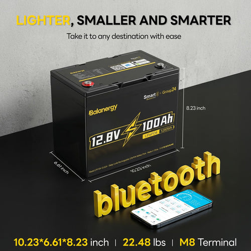 12V 100Ah LiFePO4 Lithium Battery with 100A BMS J37167