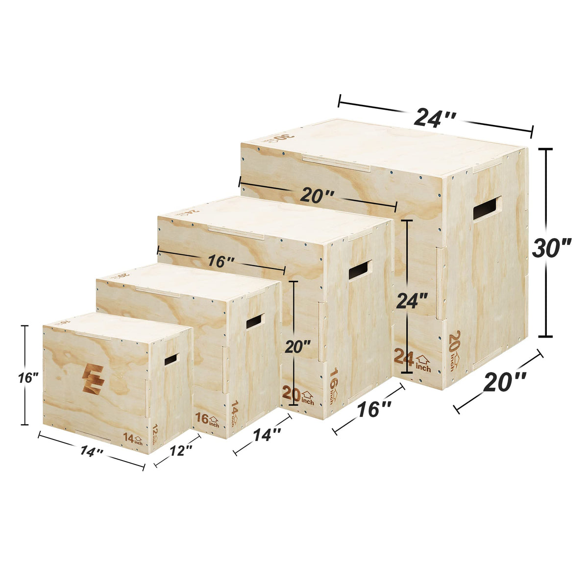 3 in 1 Wood Plyo Box Non-Slip R97881
