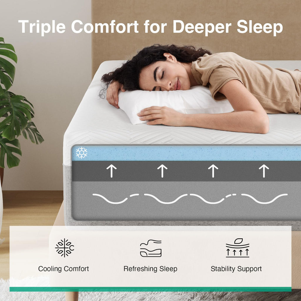 6-Inch Gel Memory Foam Twin Mattress O589087