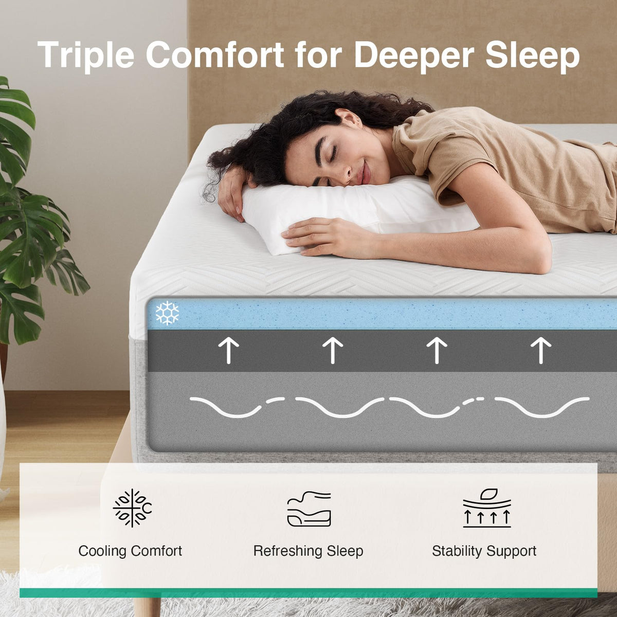 6-Inch Gel Memory Foam Twin Mattress O589087