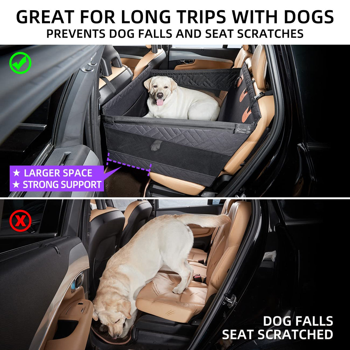 Large Dog Car Seat Back Seat Extender M7742
