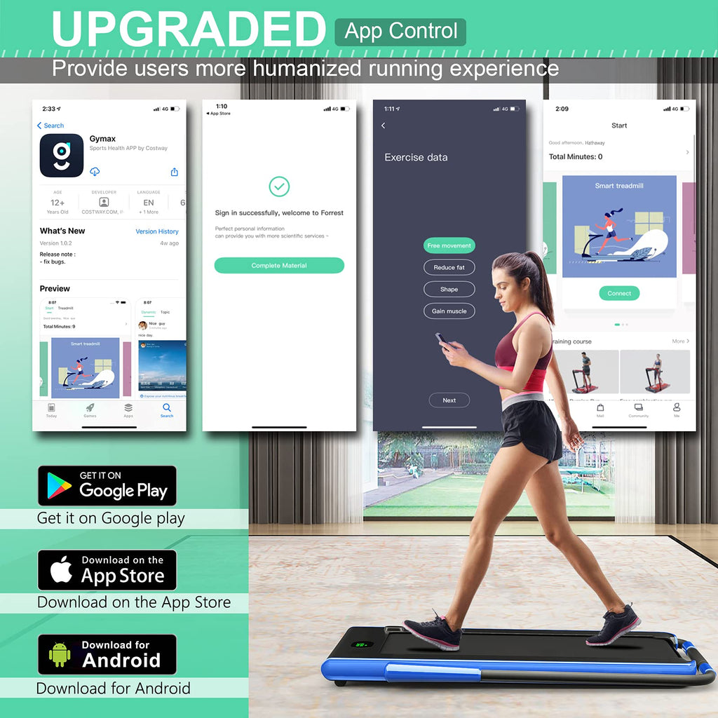 2 in 1 Under Desk Treadmill with Smart App Y545353