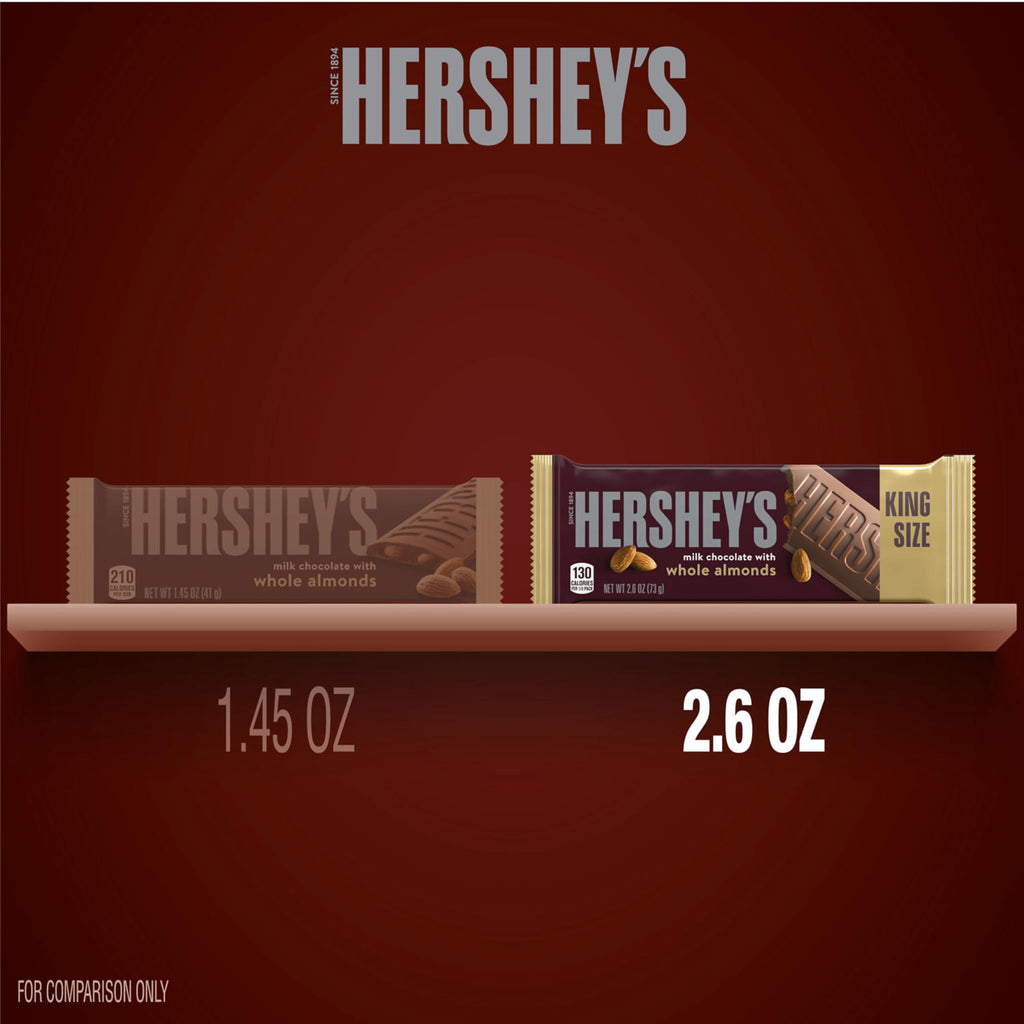 Milk Chocolate with Whole Almonds Candy Bars 2.6 oz 18 Count J921188