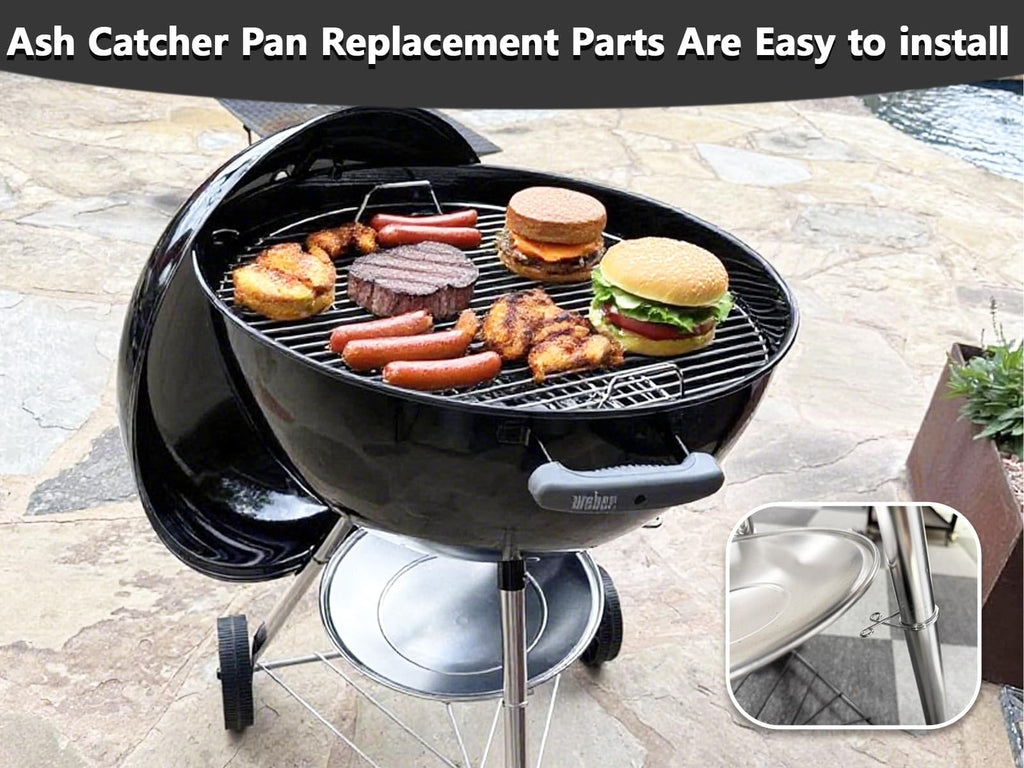 Silver Ash Catcher Pan for 22-inch Kettle Charcoal Grills L125