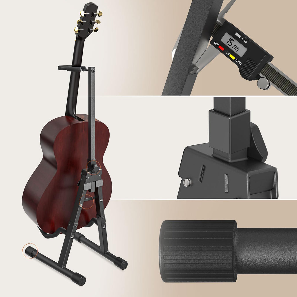 Adjustable Folding Guitar Stand with Neck Holder Y66253