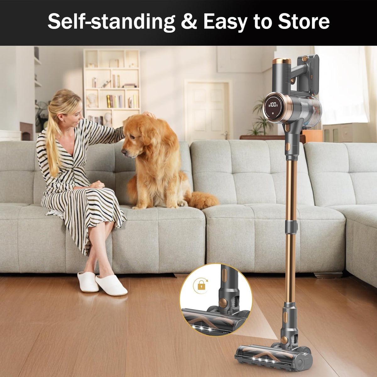 Cordless Stick Vacuum Cleaner 10-in-1 Lightweight 45mins Runtime E662
