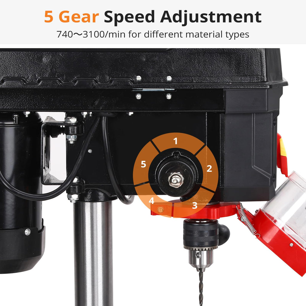 8 Inch 2.5A Benchtop Drill Press with 5 Speed Adjustable T12877