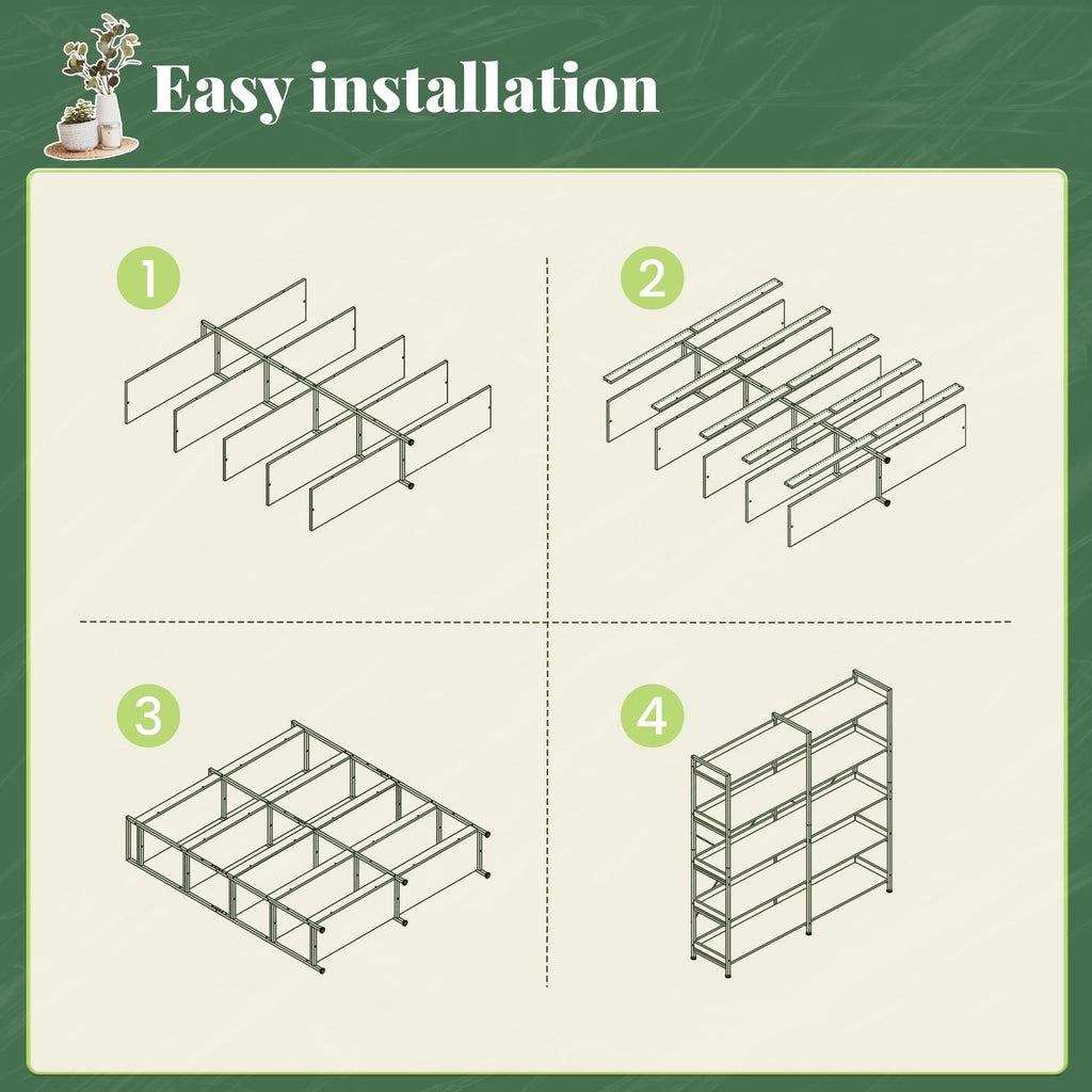 5 Tier Bookshelf with 10 Open Shelves A642546
