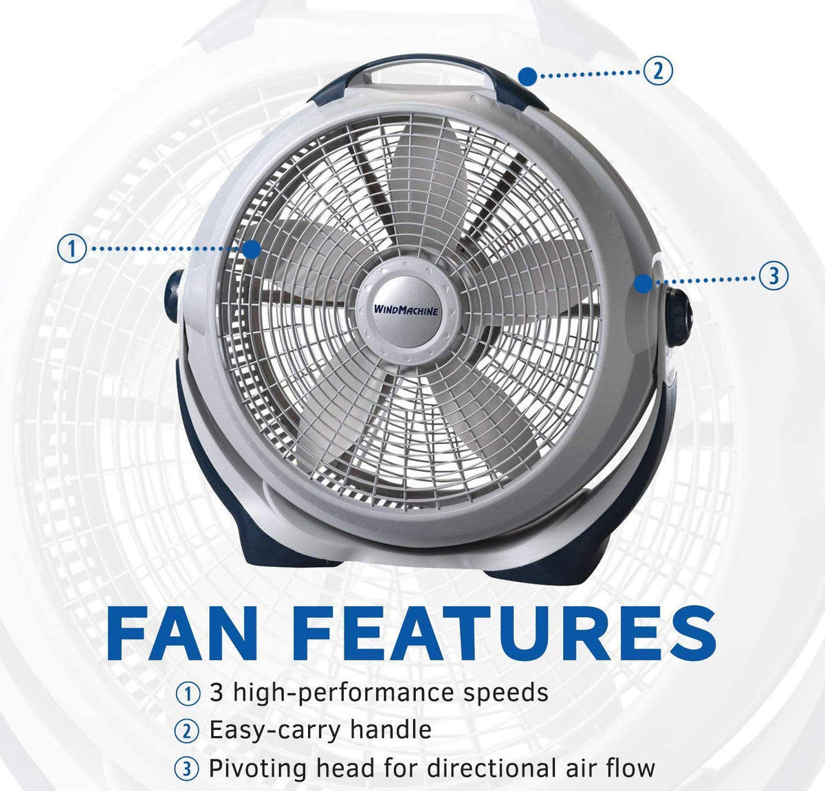 Black 20" Air Circulator O652