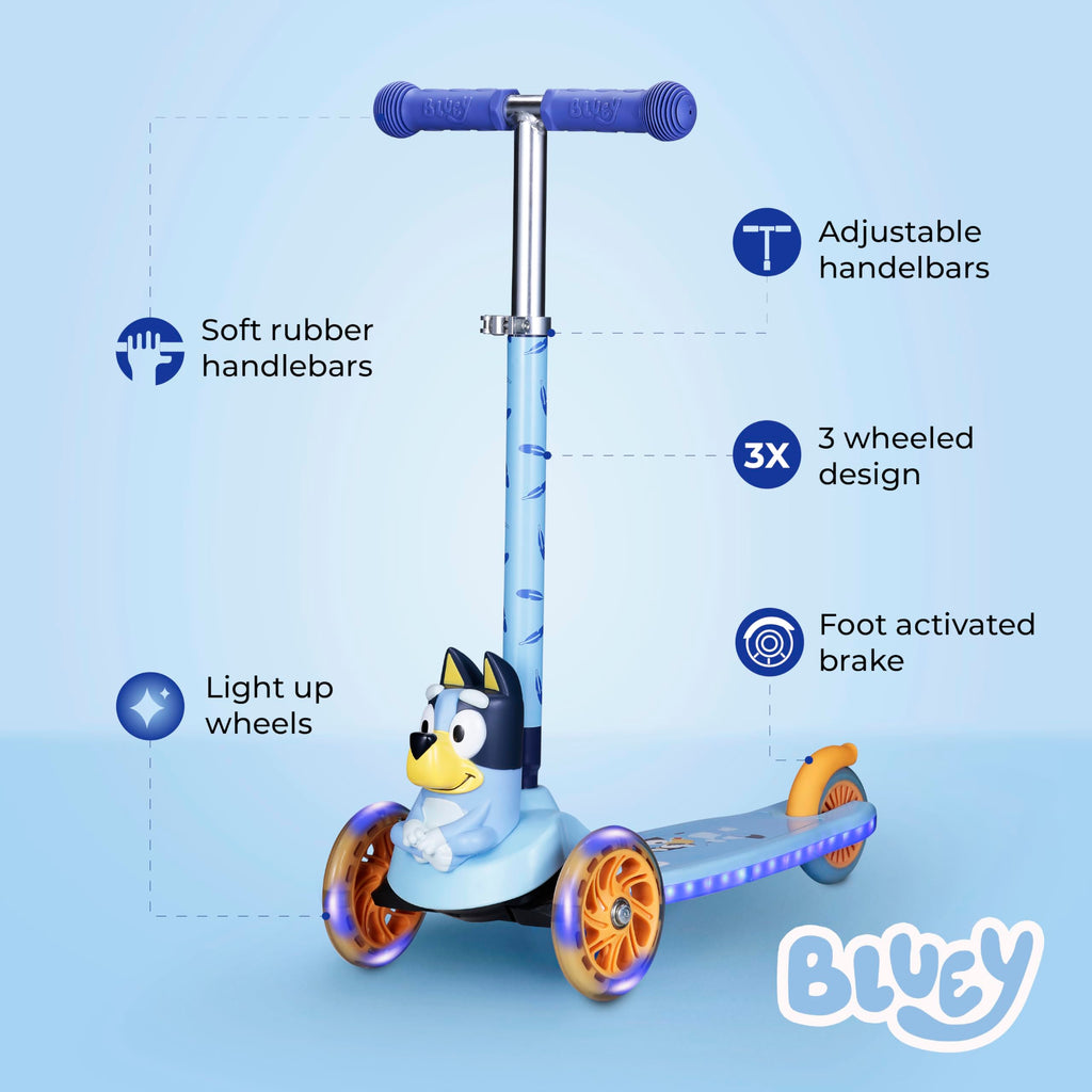 3 Wheel Light Up LED Wheels Kick Scooter I9632