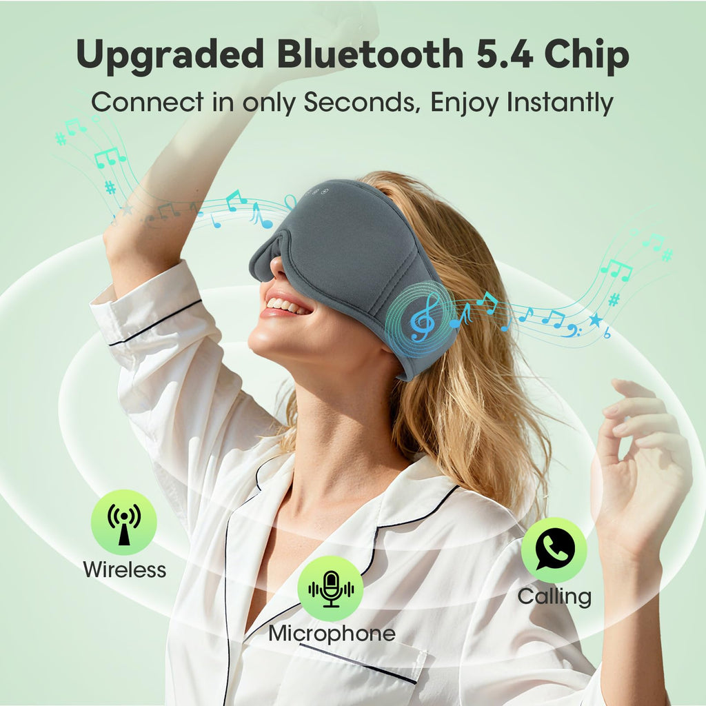 Bamboo Cotton Sleep Mask with Bluetooth Headphones R784701