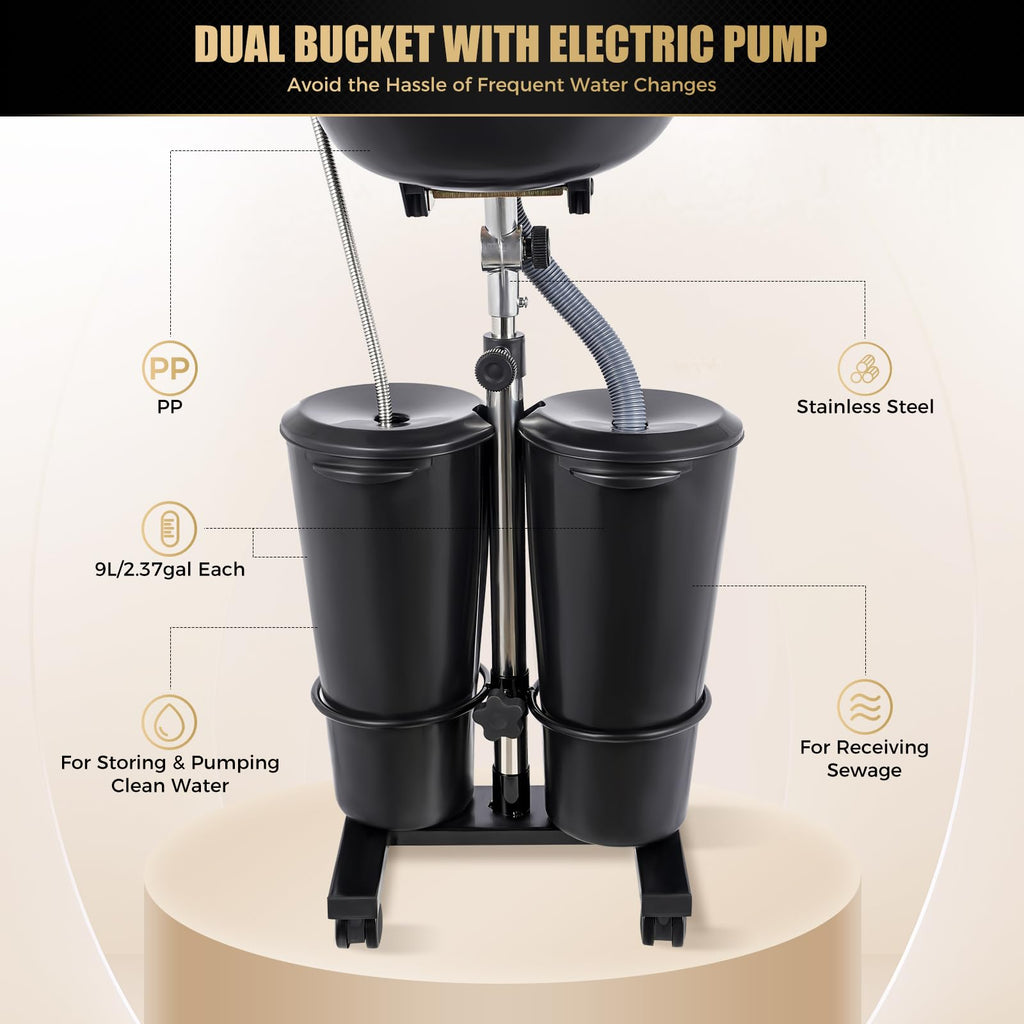 Portable Shampoo Bowl with Electric Pump S647