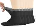 Men's Diabetic Ankle Socks with Seamless Toe, 6 Pairs L Size U4730