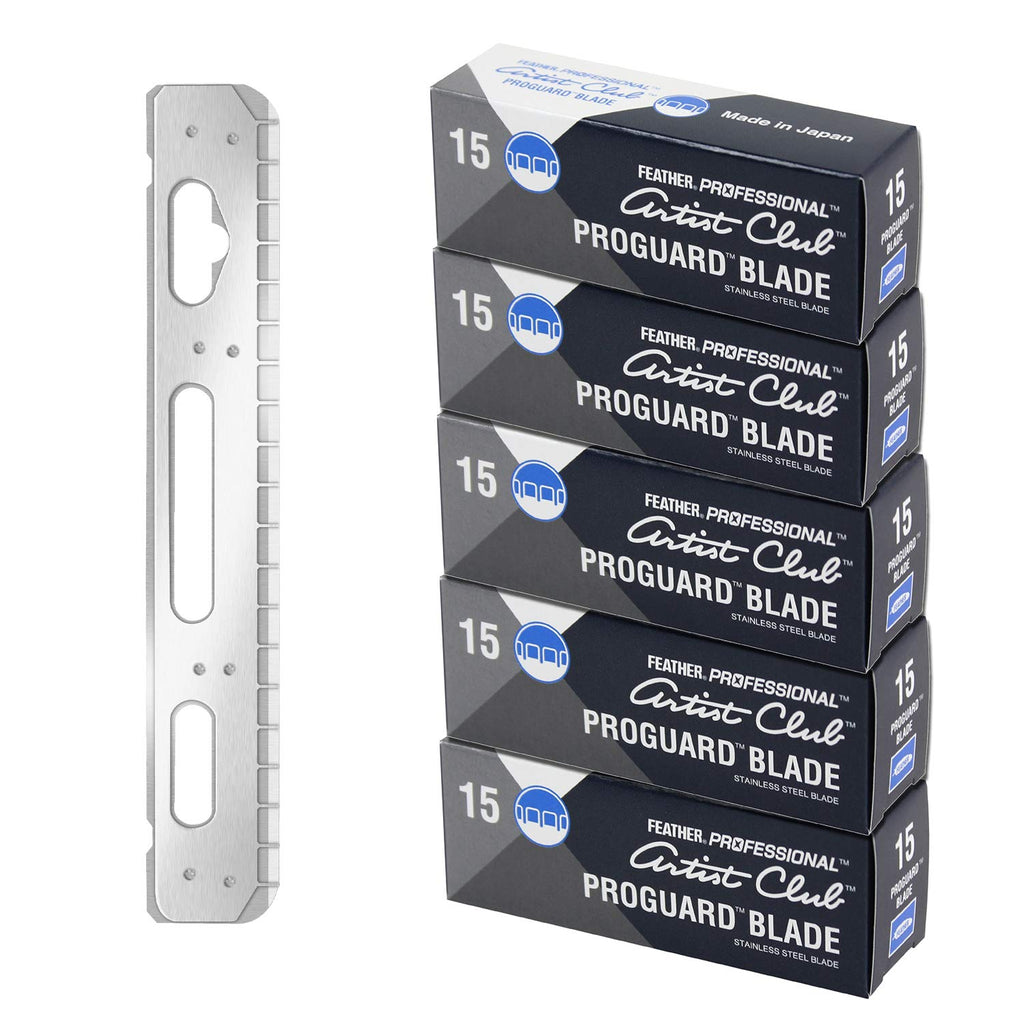 Single Straight Edge Razor Blades with Guard, 5 Pack of 15 Z8870