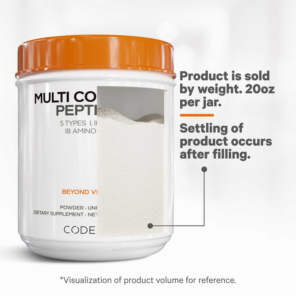Unflavored Multi Collagen Protein Powder Peptides 20 Oz D731