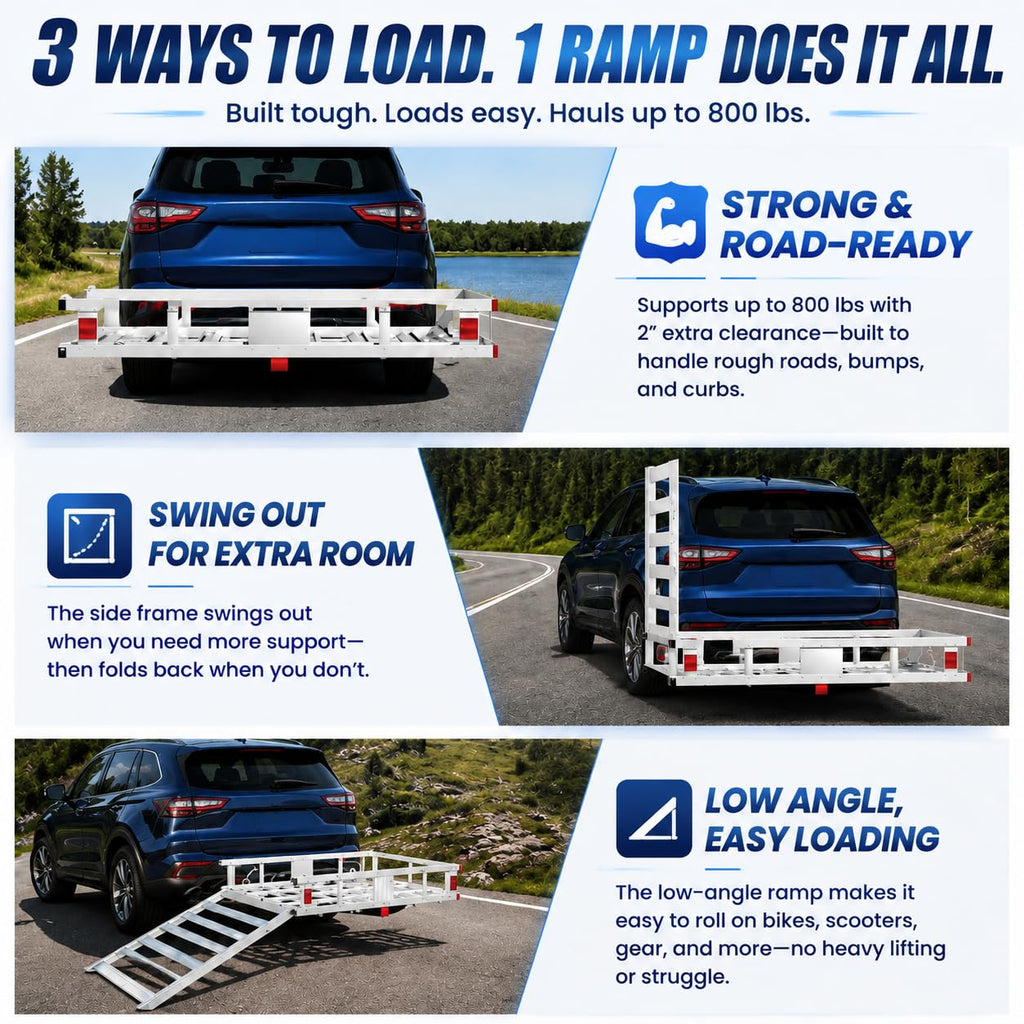 50x29.5x9 Inch Aluminum Hitch Cargo Carrier W88212