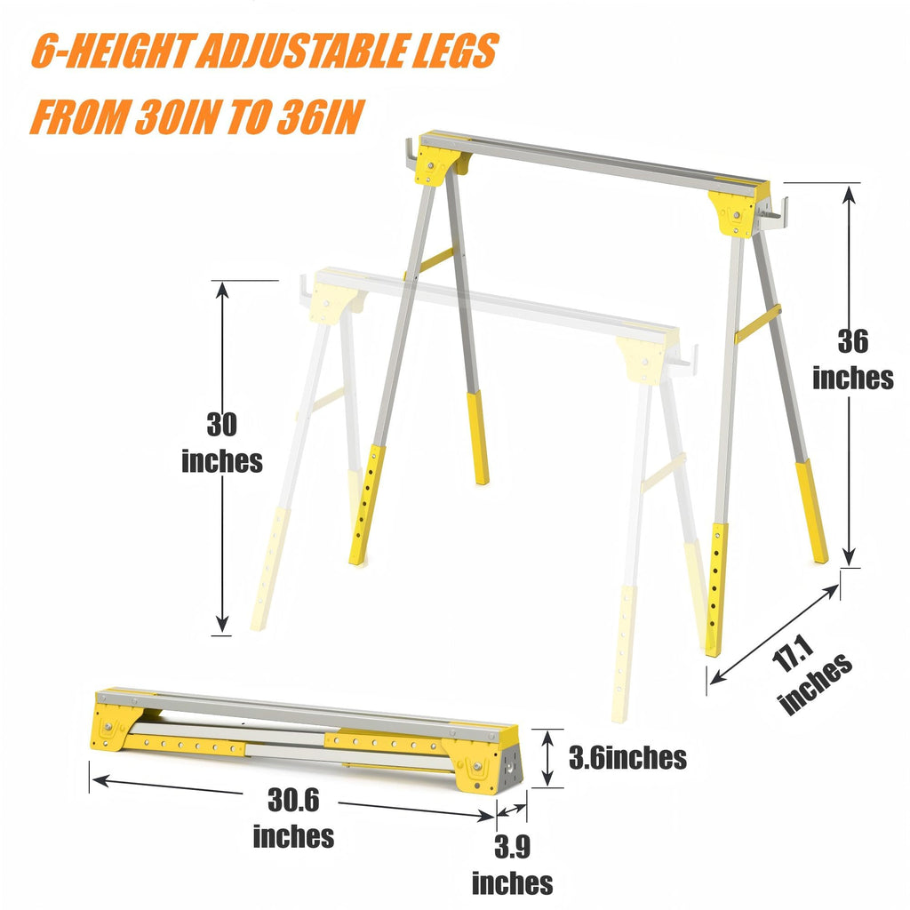 Adjustable Folding Saw Horses 2 Pack C13061