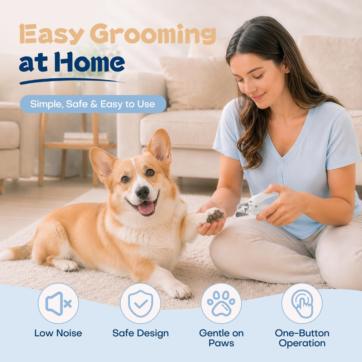 Dog Nail Clippers with Light and Dog Nail Grinder Q416762