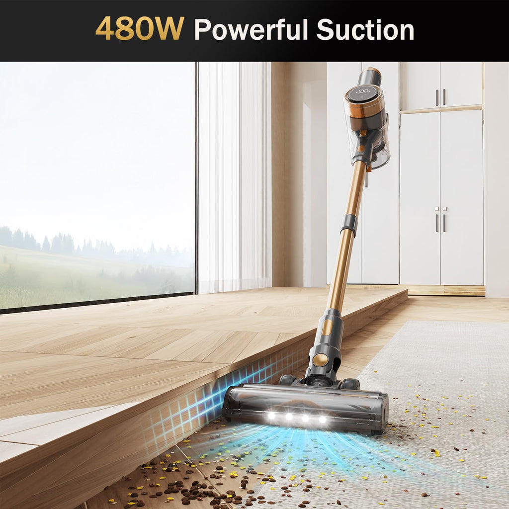 Cordless Stick Vacuum Cleaner 10-in-1 Lightweight 45mins Runtime E662
