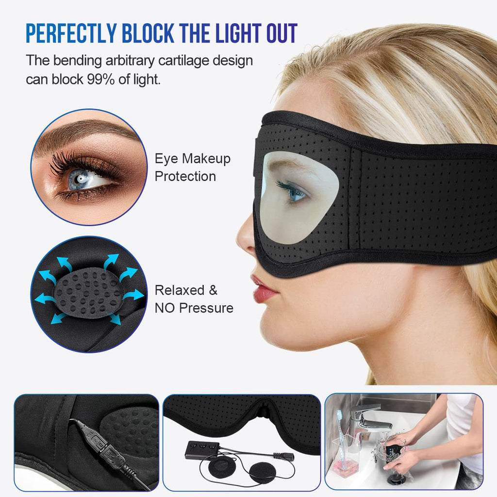 3D Bluetooth Sleep Headphones Headband A976
