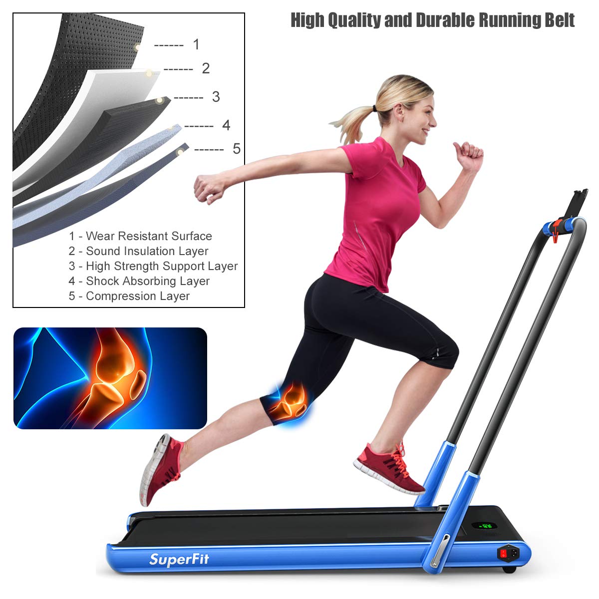 2 in 1 Under Desk Treadmill with Smart App Y545353