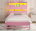Twin Bed Frame with Storage Headboard I7968