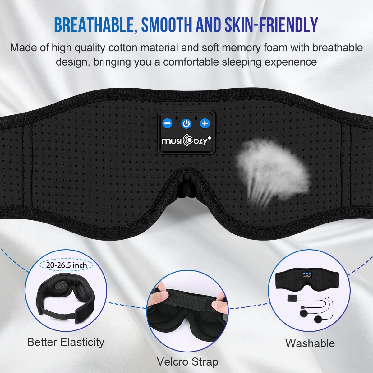 3D Bluetooth Sleep Headphones Headband A976