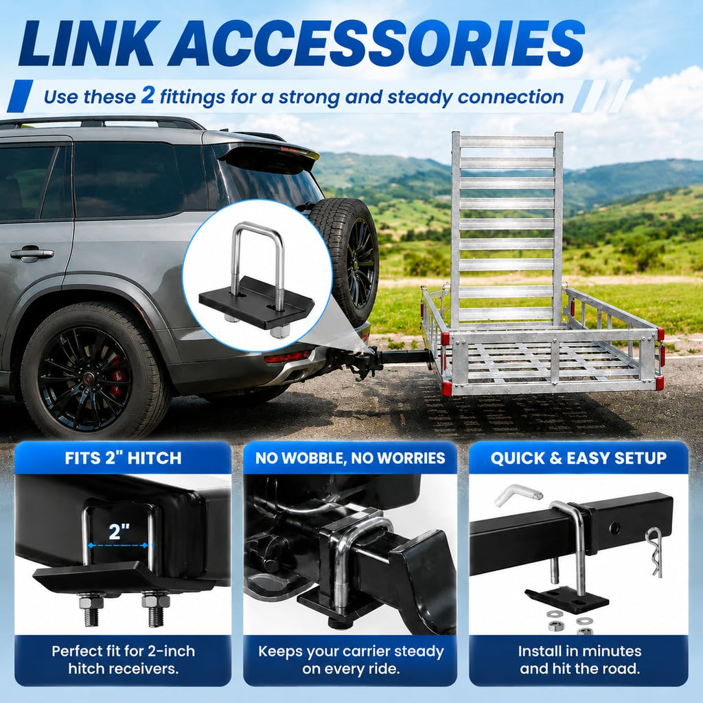 50x29.5x9 Inch Aluminum Hitch Cargo Carrier W88212