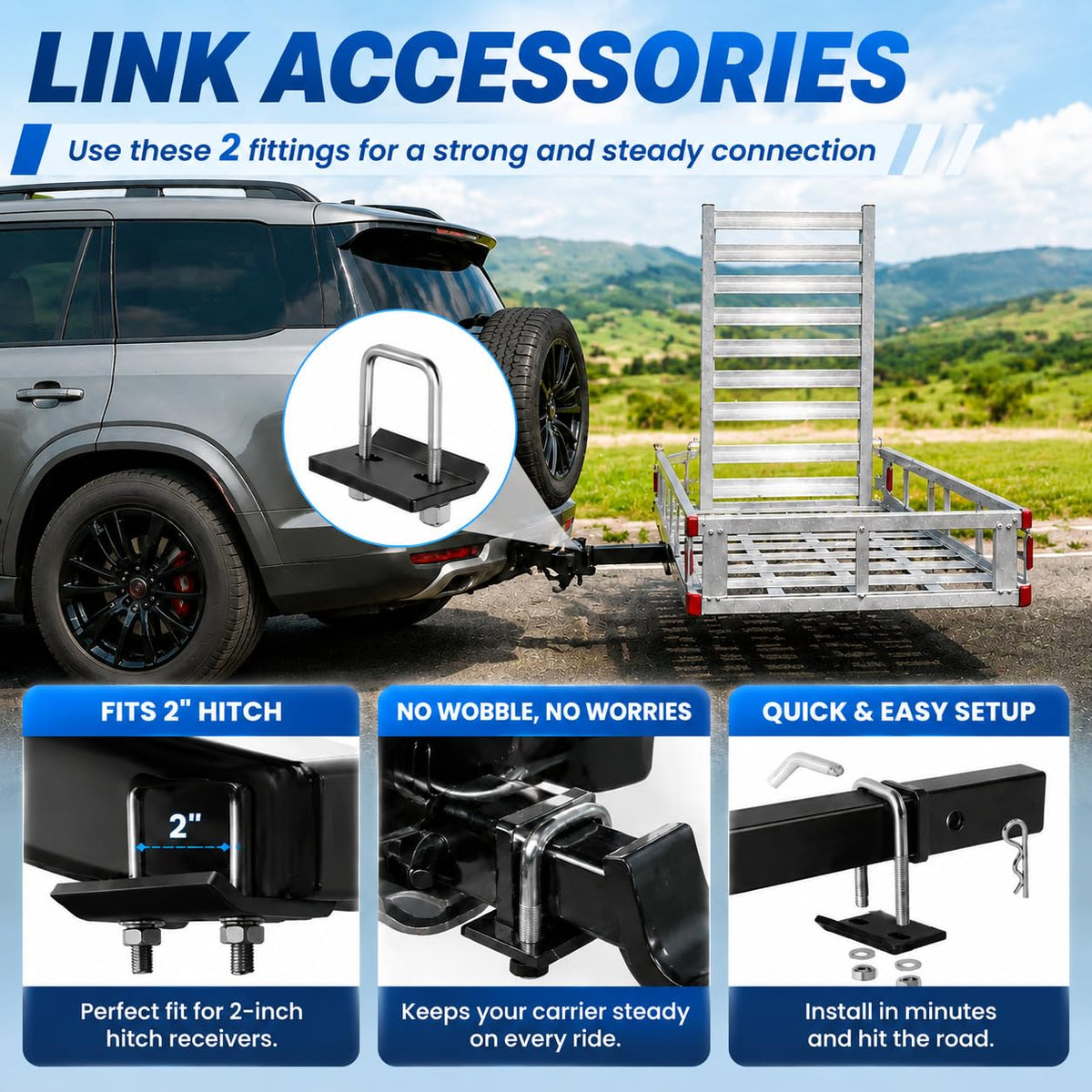 50x29.5x9 Inch Aluminum Hitch Cargo Carrier W88212