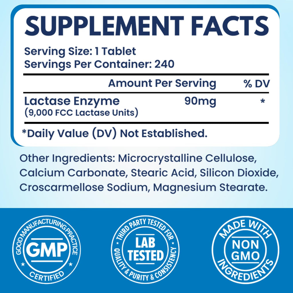 Lactase Enzyme 240 Tablets L3546