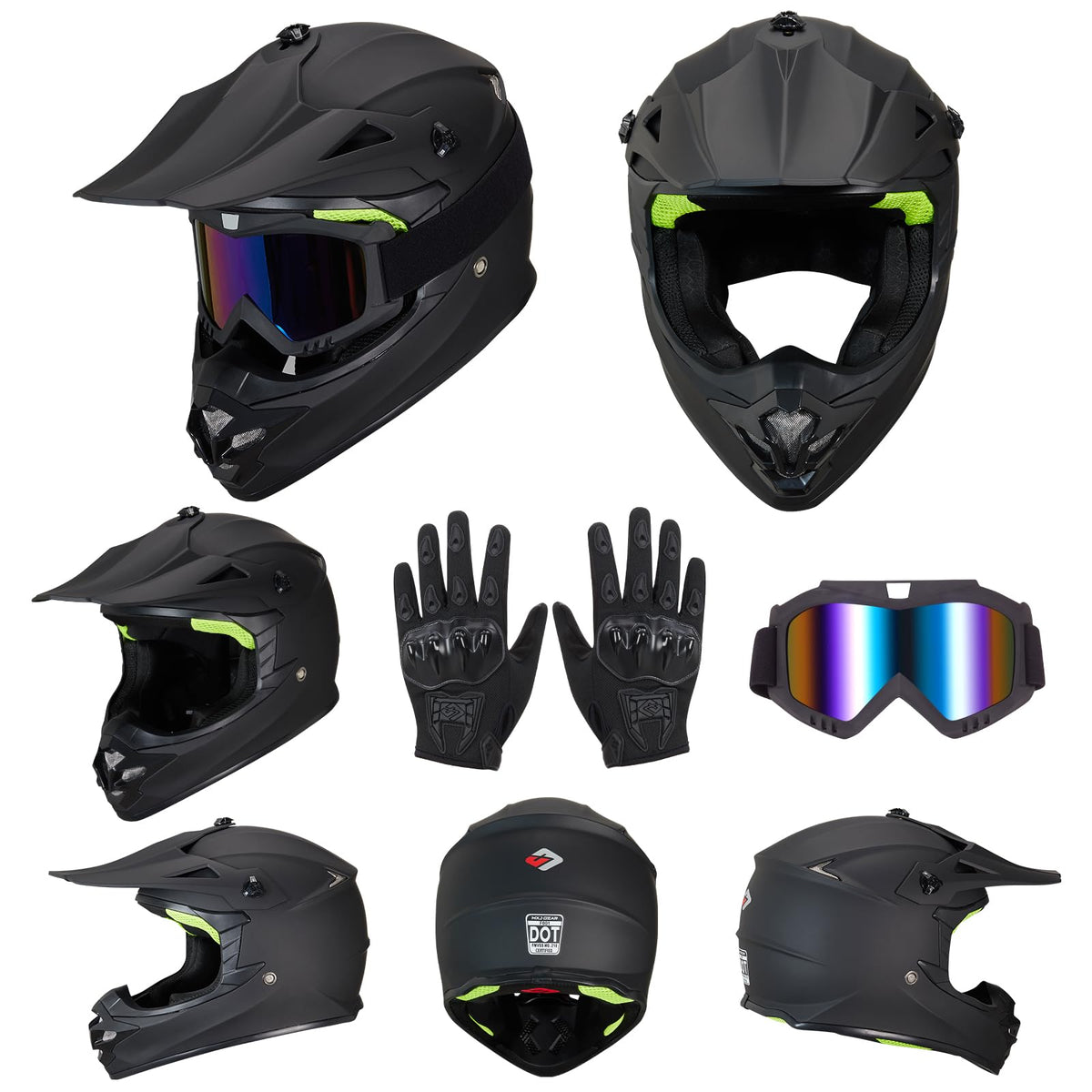DOT Approved Full Face Motocross Helmet B8870