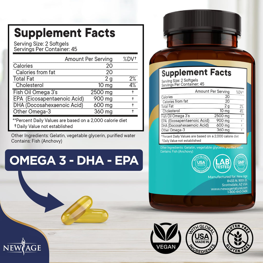Omega 3 Fish Oil 2500mg Softgels Z967654