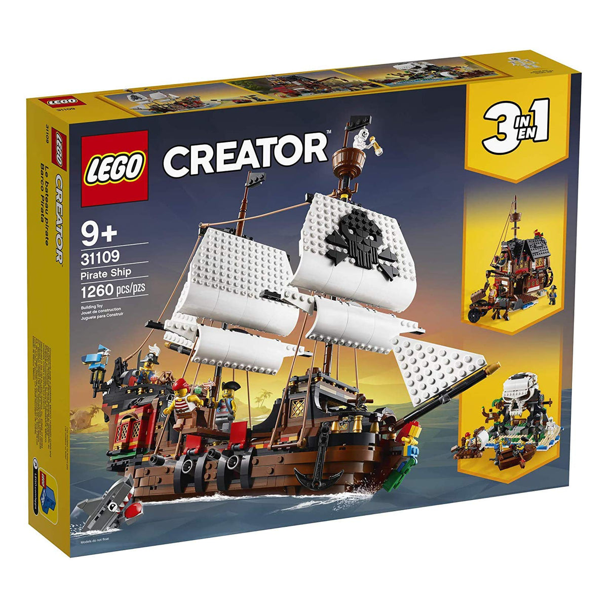 3 in 1 Pirate Ship Building Set A35371