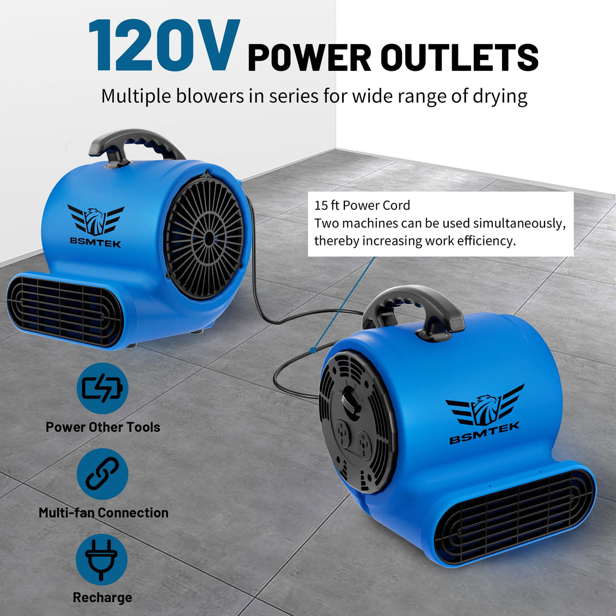 Industrial 1/3HP 1200CFM Air Mover Blower Fan J2941