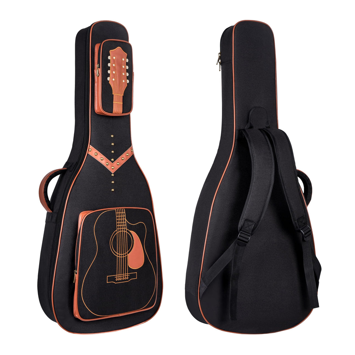 40/41/42" Waterproof PU Leather Acoustic Guitar Bag N45146