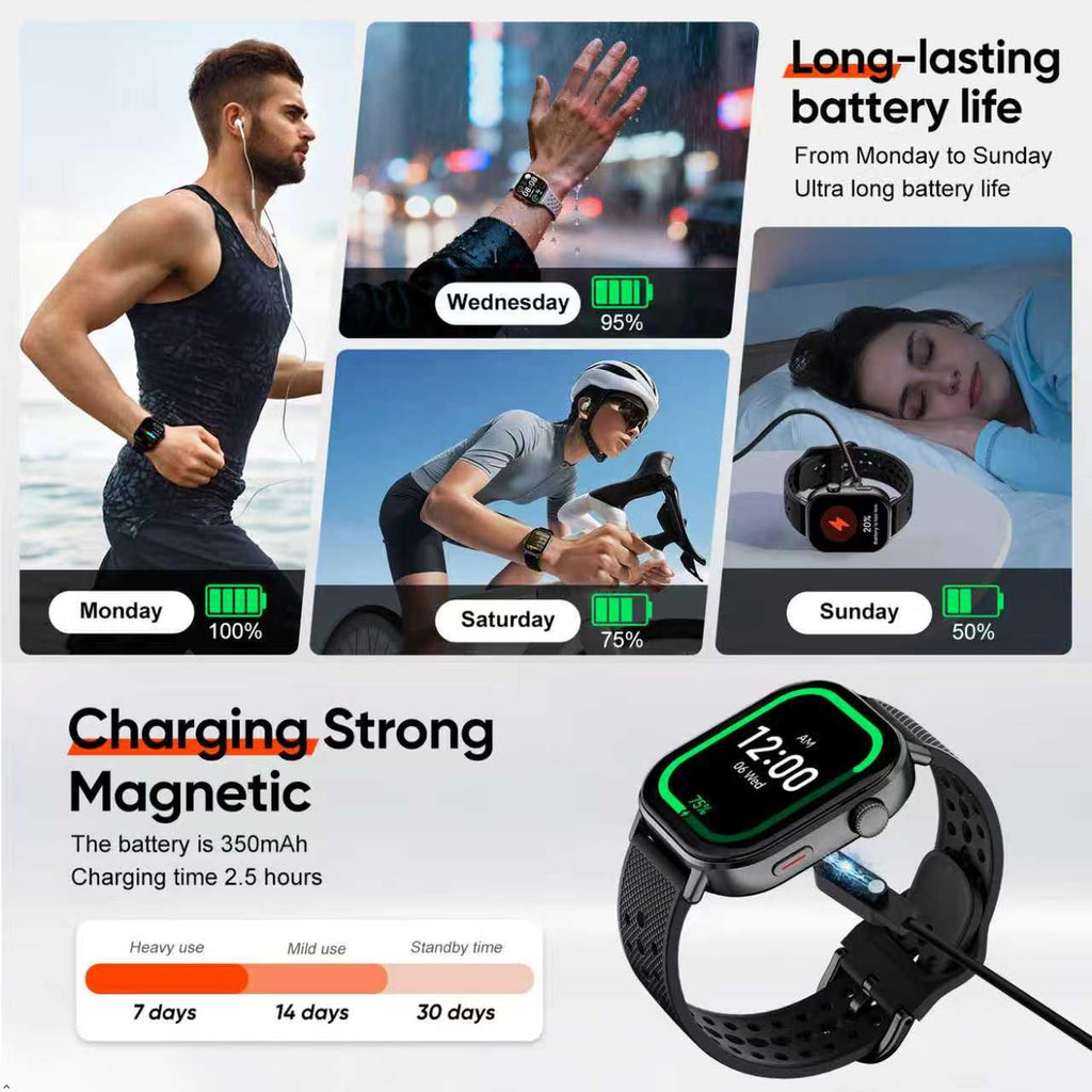 Black Waterproof Running & Swim Watch F7101