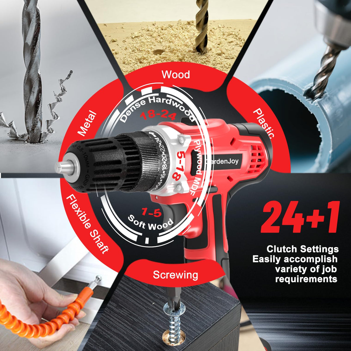 20v Cordless Drill Set with Charger 3/8" Keyless Chuck L191