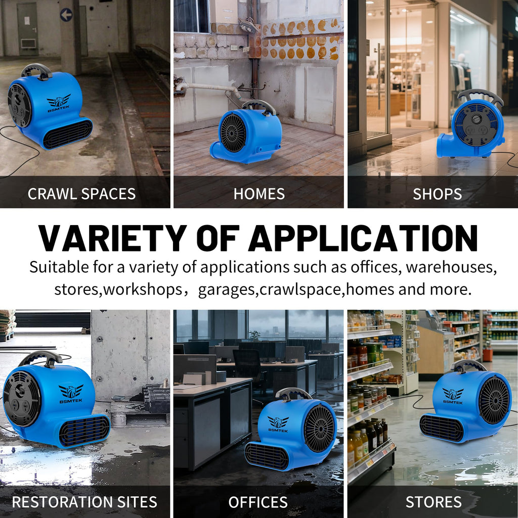 Industrial 1/3HP 1200CFM Air Mover Blower Fan J2941