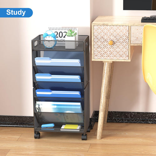 10-Tier Rolling File Cart W2448