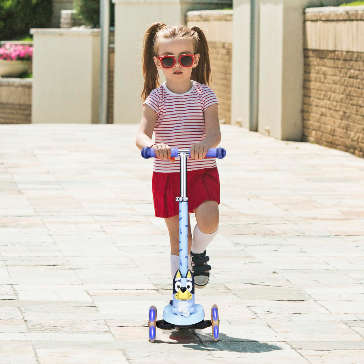 3 Wheel Light Up LED Wheels Kick Scooter I9632