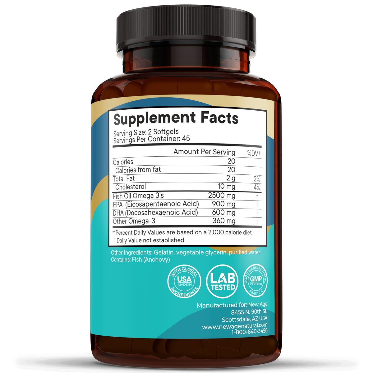 Omega 3 Fish Oil 2500mg Softgels Z967654