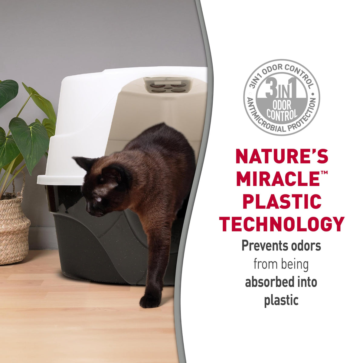 Hooded Corner Cat Litter Box with Charcoal Filter M535317