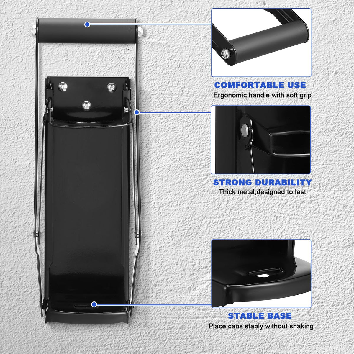 Wall Mounted Stainless Steel Can Crusher with Built in Opener E66072